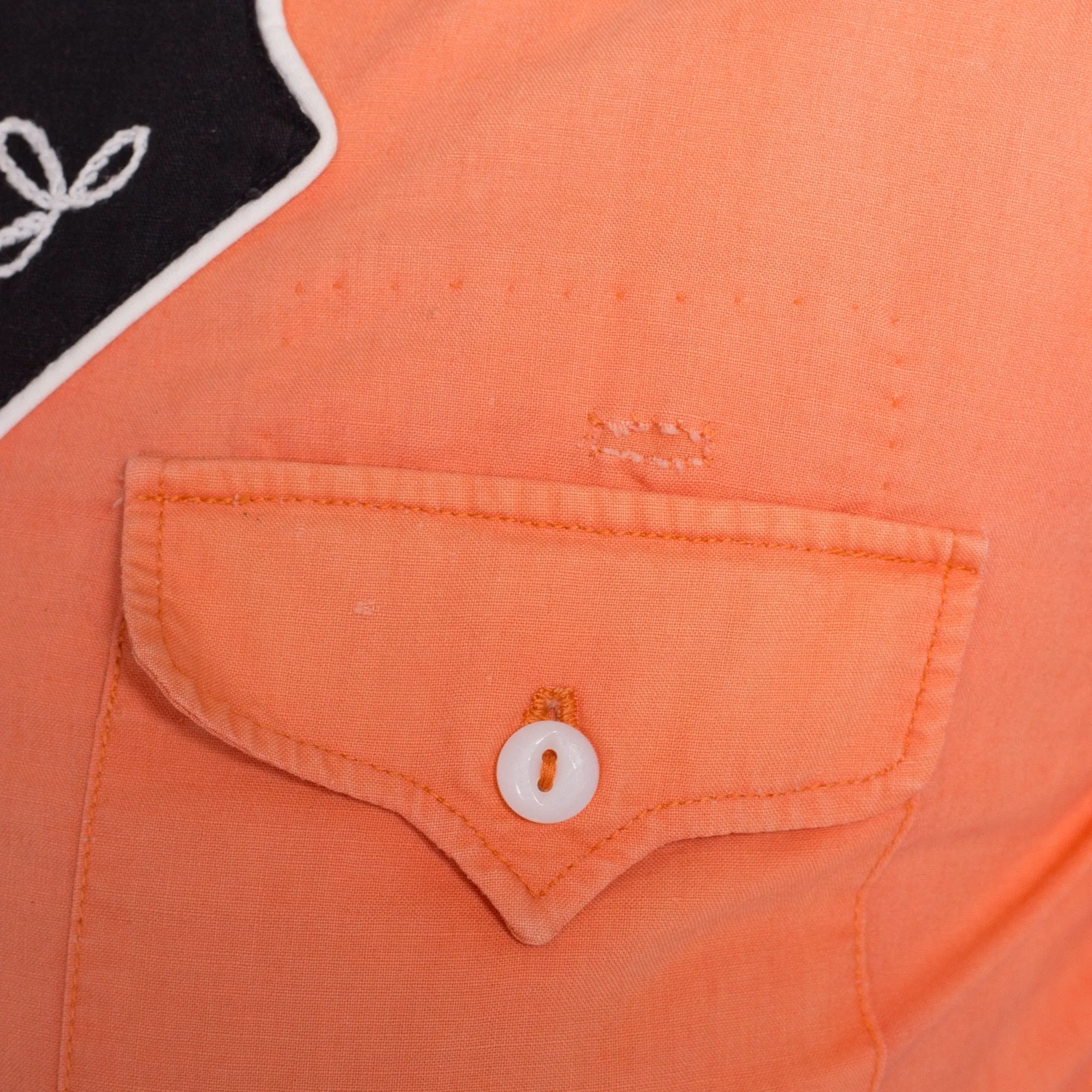 1950s Faded Orange Western Shirt - Unisex XS