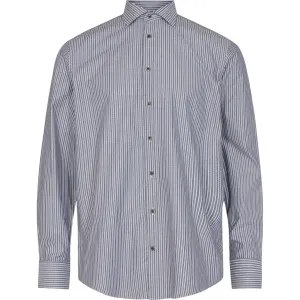 2Blind2C Blue & Grey Stripe Print Long Sleeve Button Up Shirt