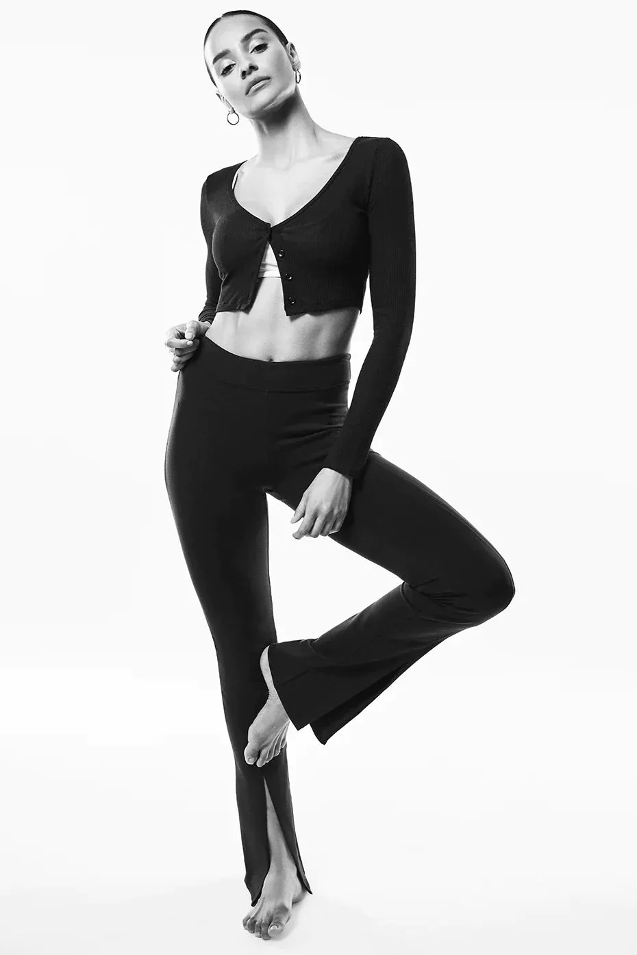 Airbrush High-waist Flutter Legging In Expresso