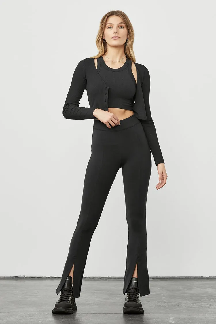 Airbrush High-waist Flutter Legging In Expresso
