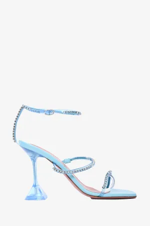 AMINA MUADDI Blue Rhinestone 'Gilda' Heels Size 38