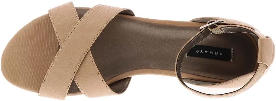 ARRAY Masseys Brooklyn Brown Tan Fashion Ankle Strap Open Toe Low Heel Sandals 12
