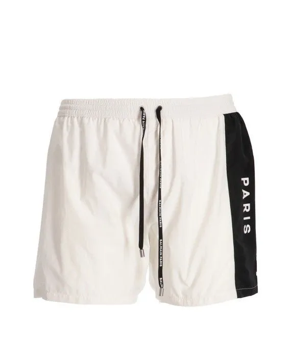 Balmain Side Band Logo Swim Short