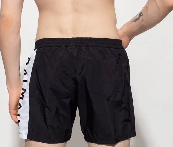 Balmain Side Band Logo Swim Short