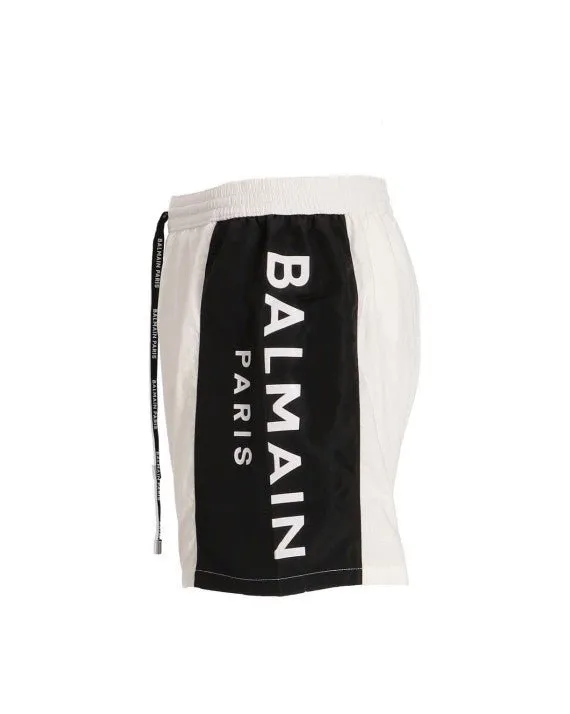 Balmain Side Band Logo Swim Short
