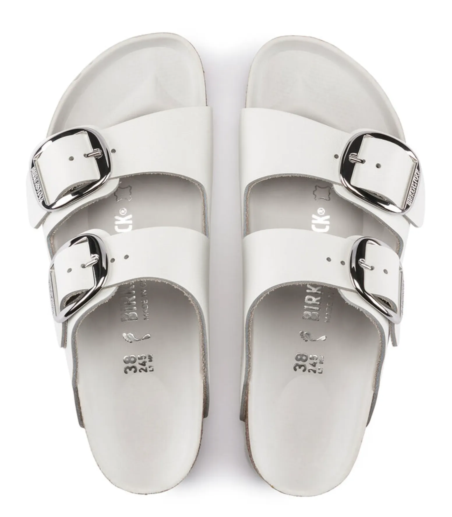 Birkenstocks Arizona Big Buckle - Leather (White)
