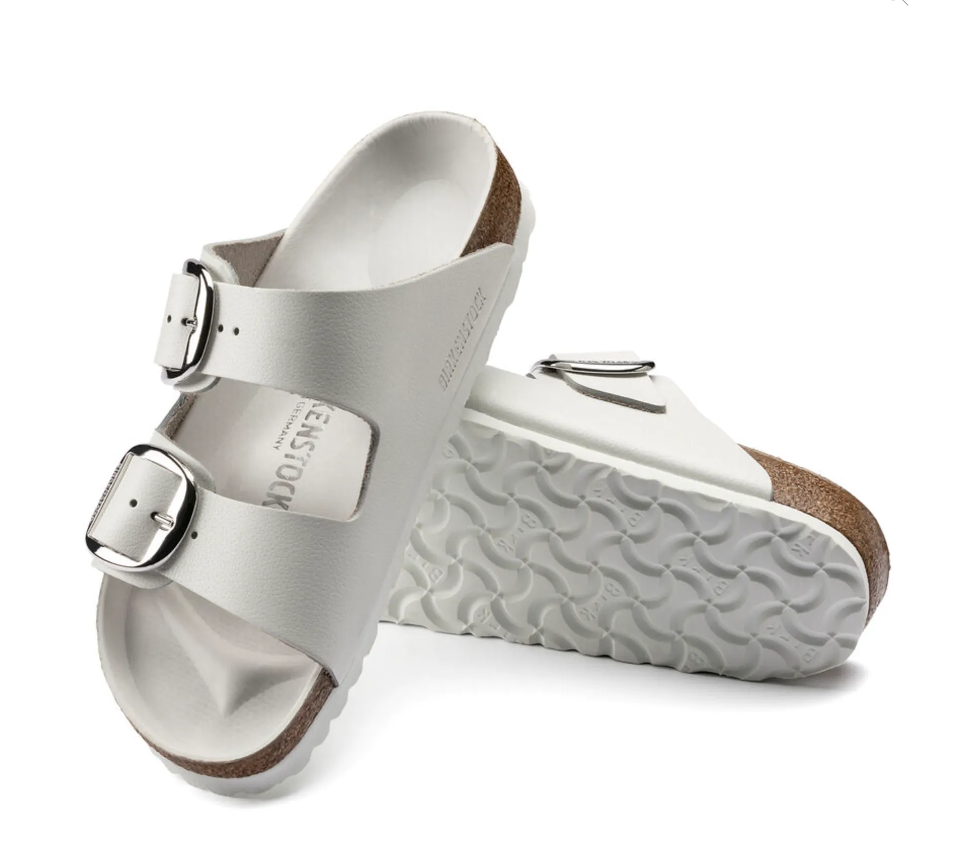 Birkenstocks Arizona Big Buckle - Leather (White)