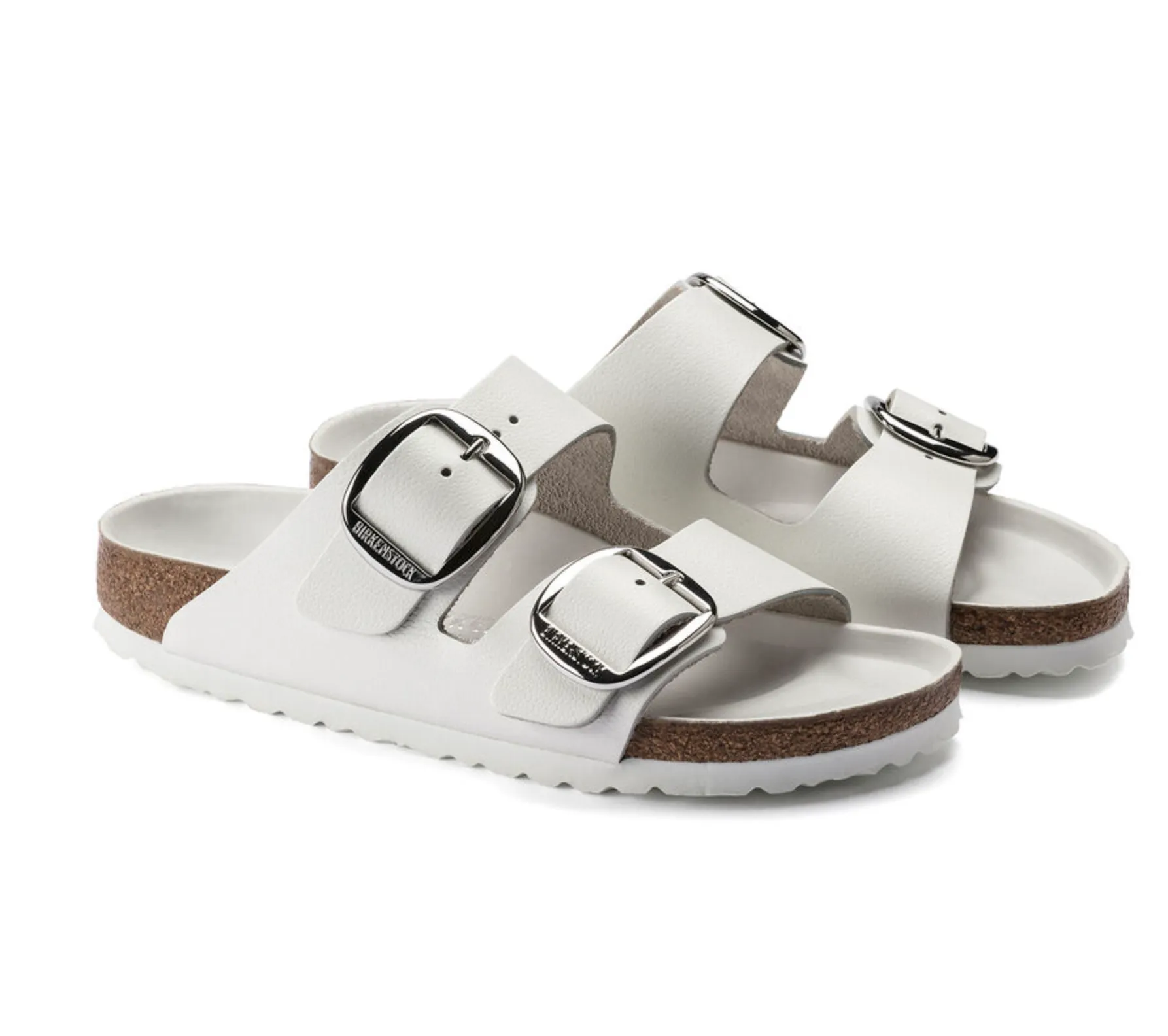 Birkenstocks Arizona Big Buckle - Leather (White)
