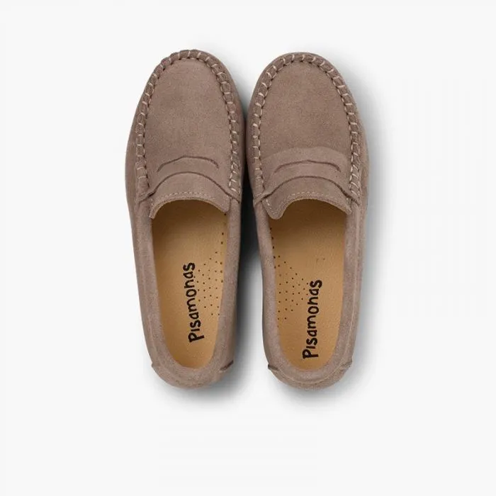 BOYS SUEDE MASK LOAFERS TAUPE