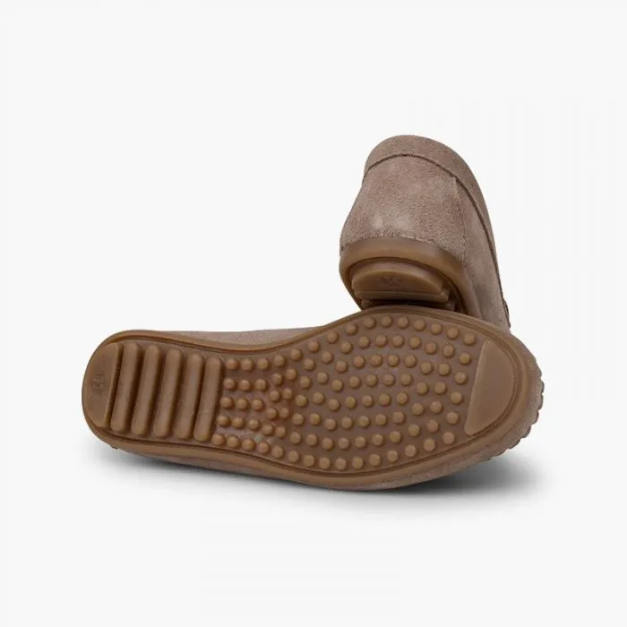 BOYS SUEDE MASK LOAFERS TAUPE