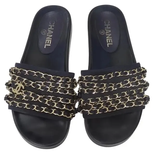 Chanel Chain Link Slides