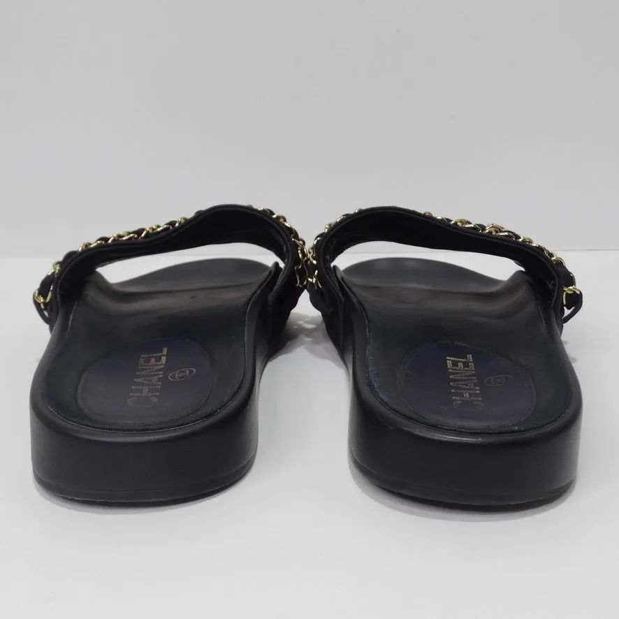 Chanel Chain Link Slides