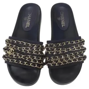 Chanel Chain Link Slides
