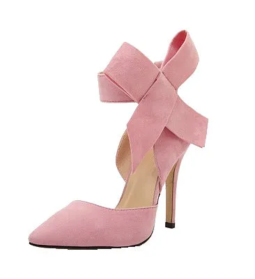 Charming Removable Big Bow High Heel Heels Shoes
