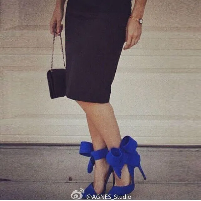 Charming Removable Big Bow High Heel Heels Shoes