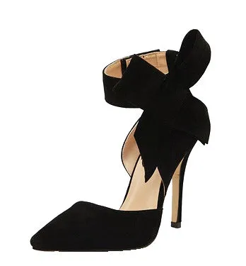 Charming Removable Big Bow High Heel Heels Shoes