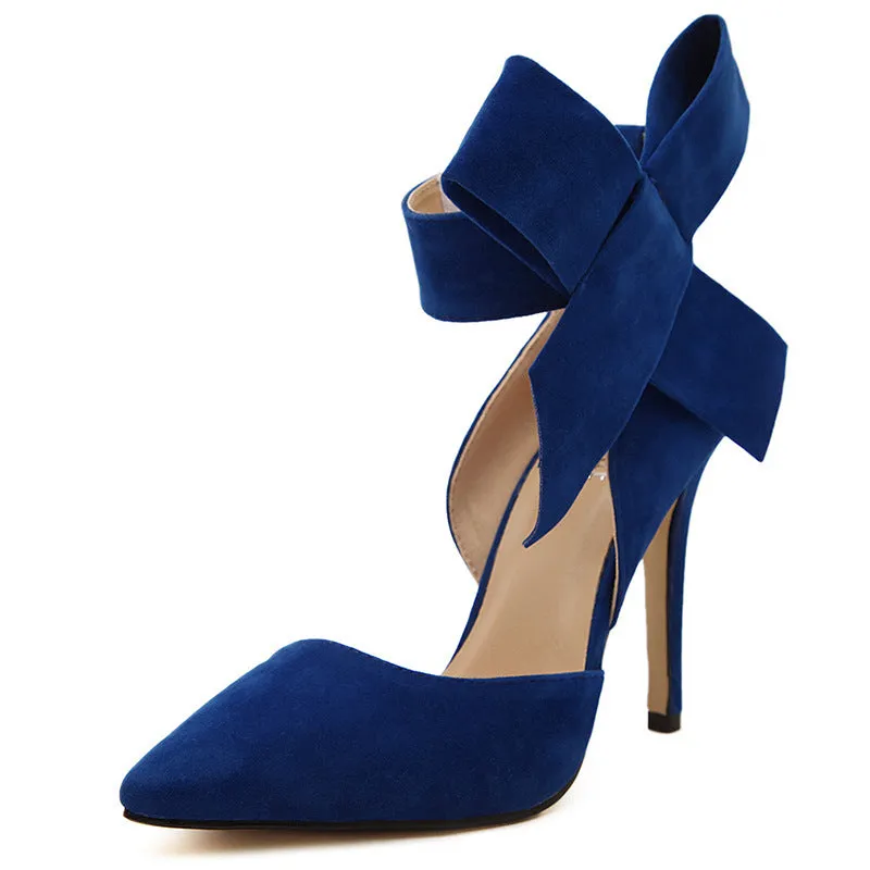 Charming Removable Big Bow High Heel Heels Shoes