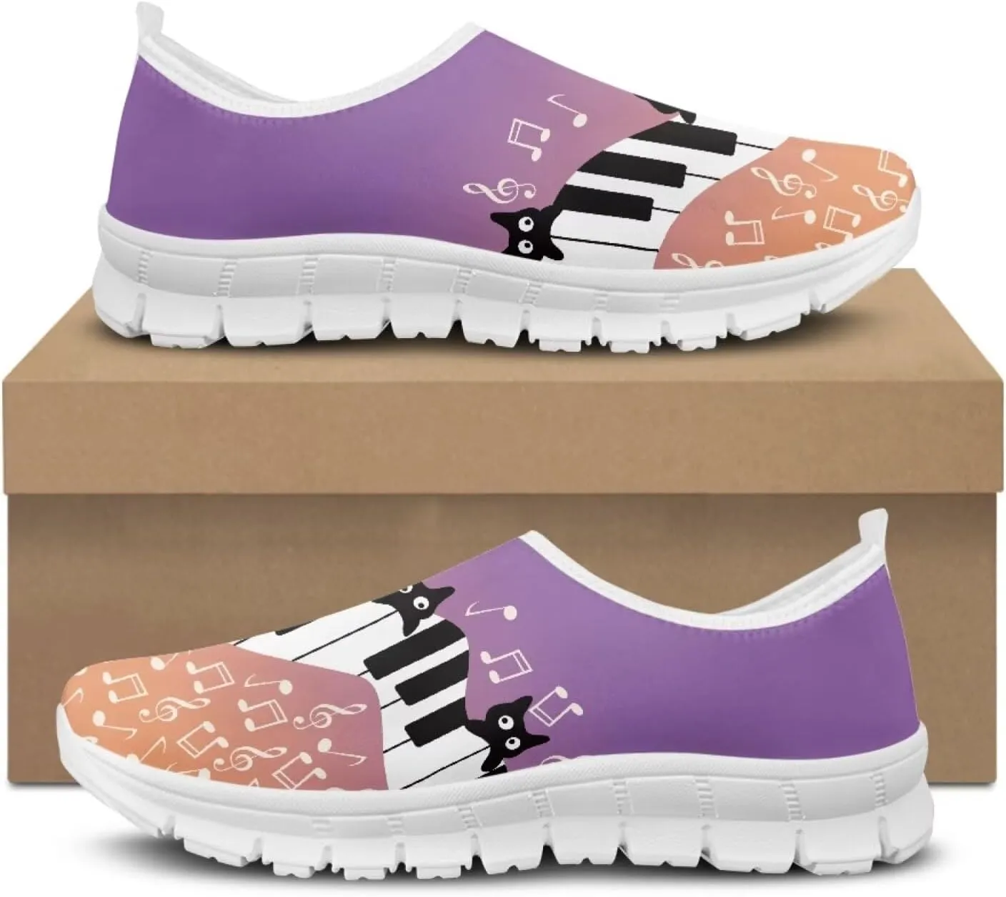 Coloranimal Womens Flats Walking Shoes Womens Loafers Casual Slip On Shoes Breathable Lightweight Travel Shoes Anti Skid Water Shoes