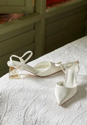 Disney Tinkerbell Charming Little Tink Pointed Toe Heels (White)