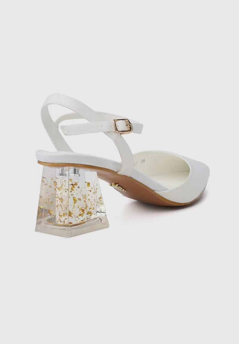 Disney Tinkerbell Charming Little Tink Pointed Toe Heels (White)