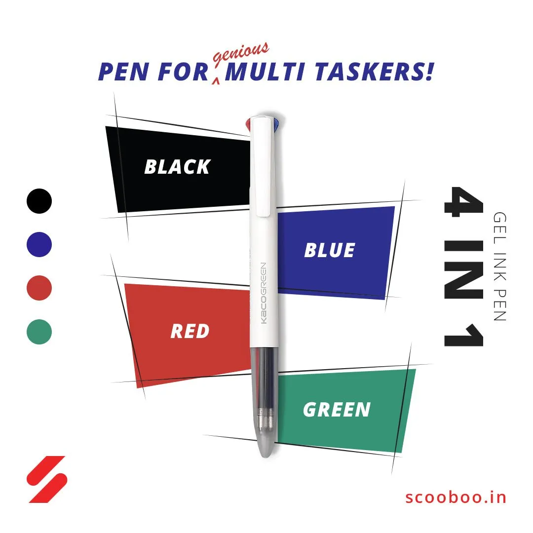 Easy 4 in 1 Gel Ink Pen 0.5mm