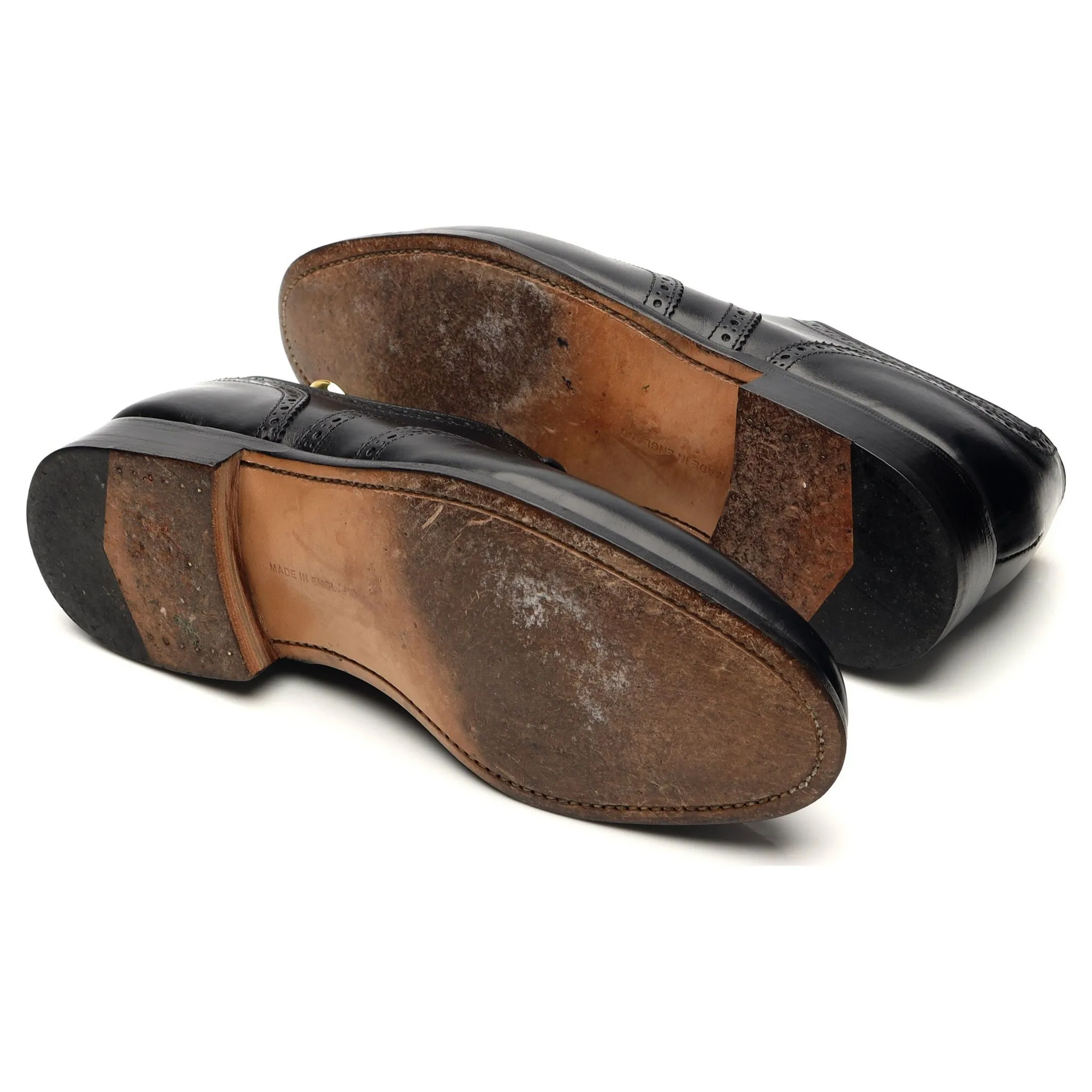 'Epsom' Black Leather Oxford Brogues UK 7