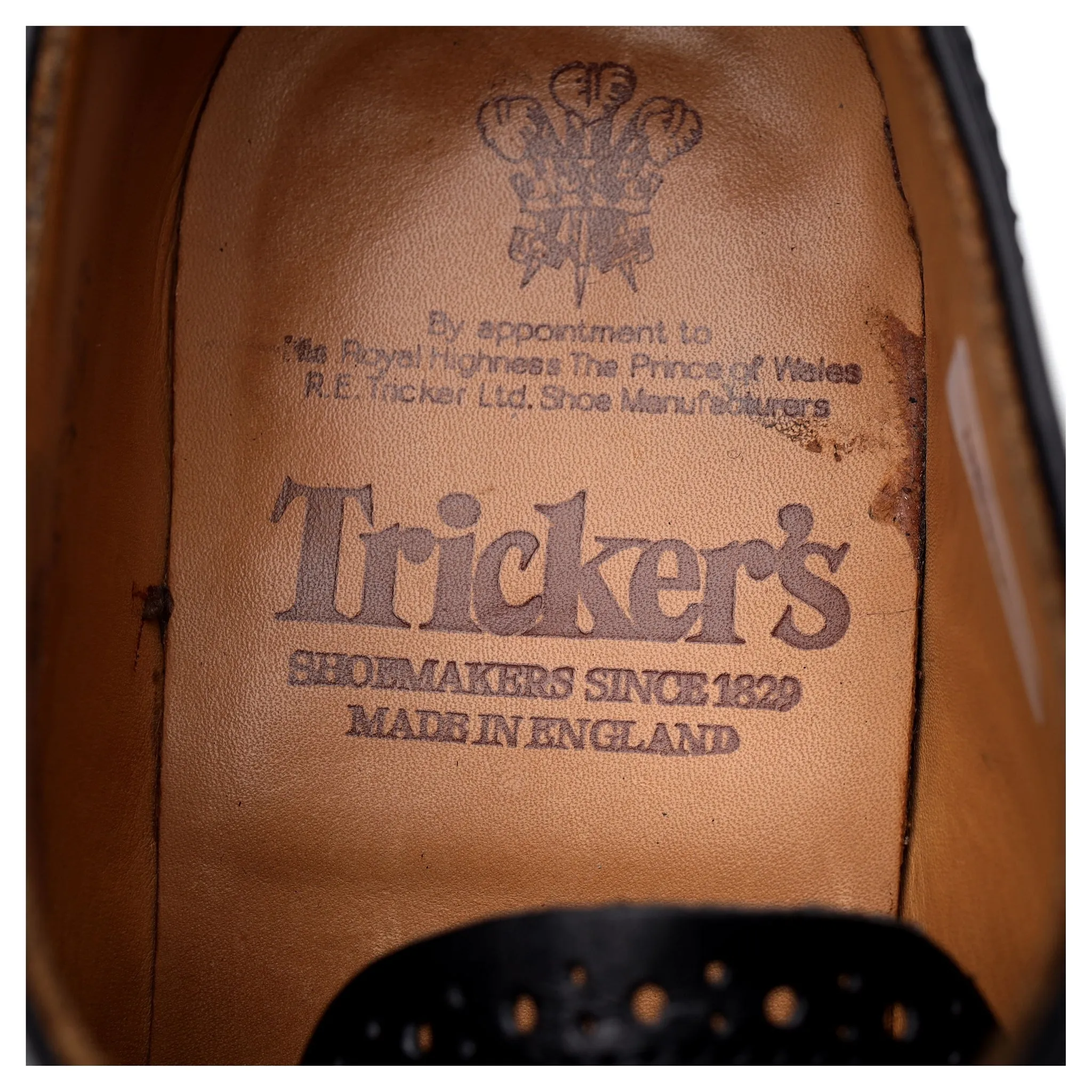 'Epsom' Black Leather Oxford Brogues UK 7