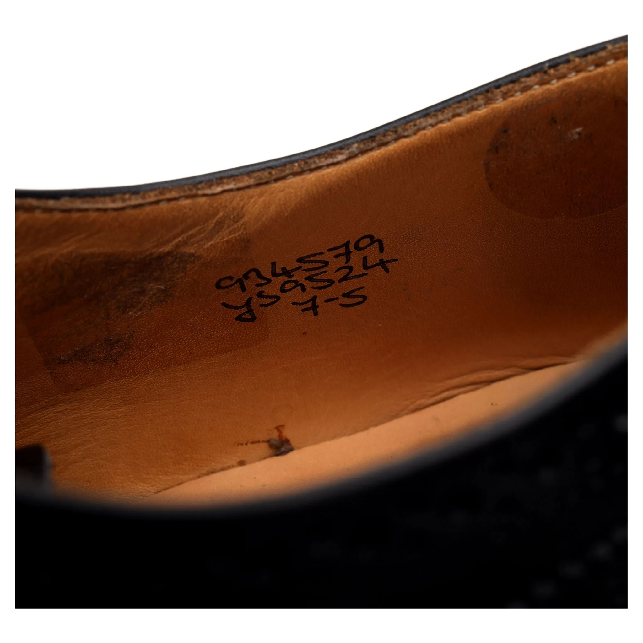 'Epsom' Black Leather Oxford Brogues UK 7