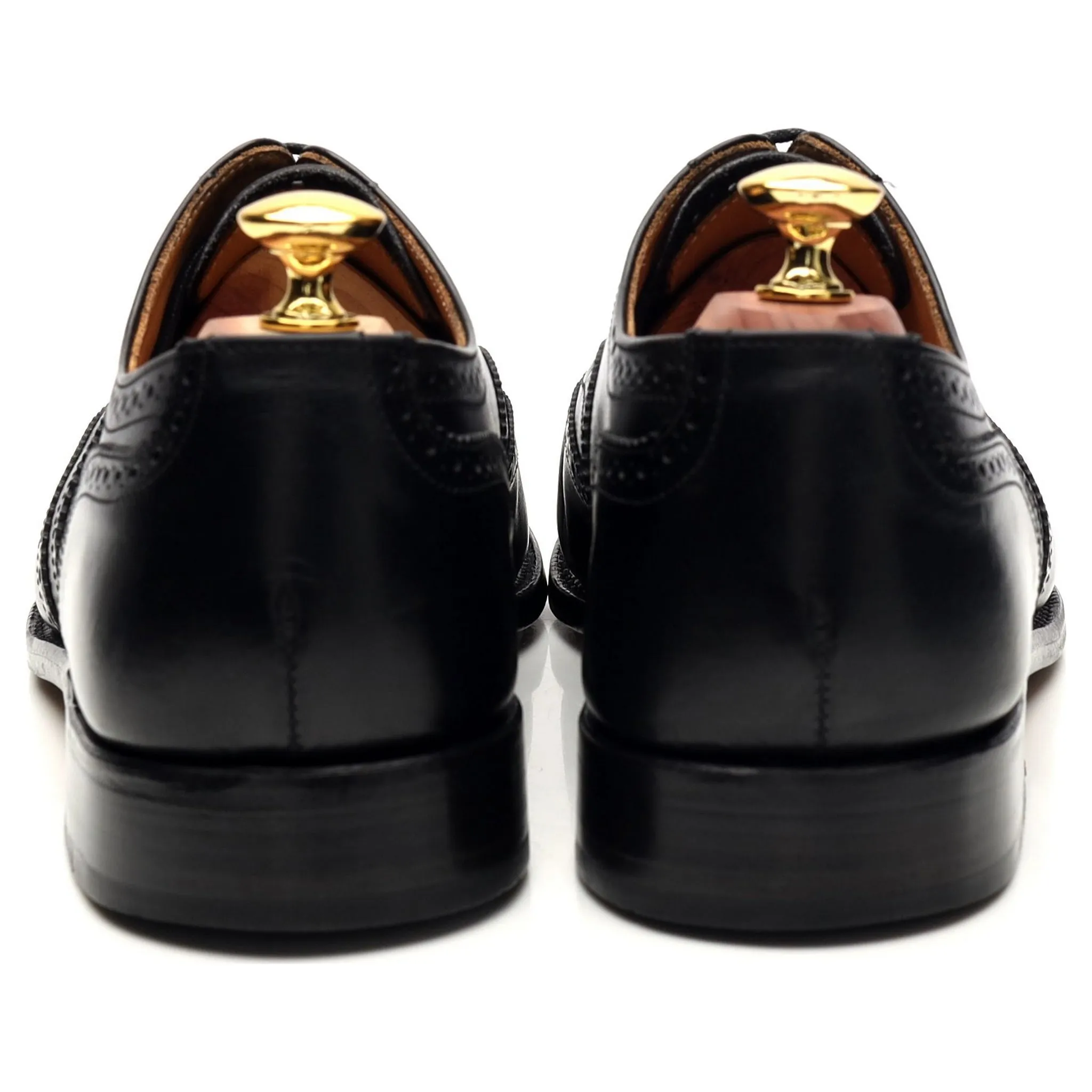 'Epsom' Black Leather Oxford Brogues UK 7