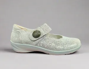 G-Comfort Wide fitting H Ladies Beige Shimmer Shoe P9528BF