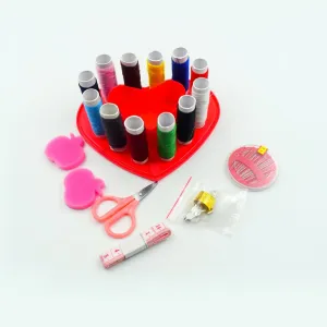Heart-Shaped Sewing Box Multi-Functional Convenient Sewing Tools - H02640