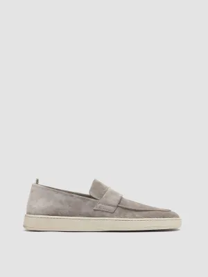 HERBIE 001 - Grey Suede Penny Loafers