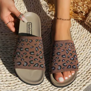 Leopard Print Open Toe Sandals (3 Colors)