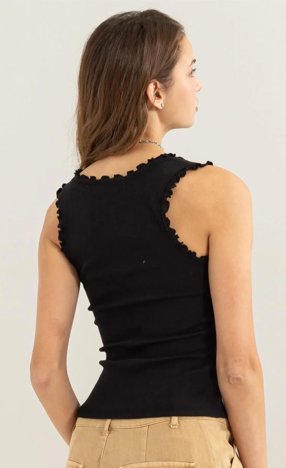 Lettuce Edge Sleeveless Top