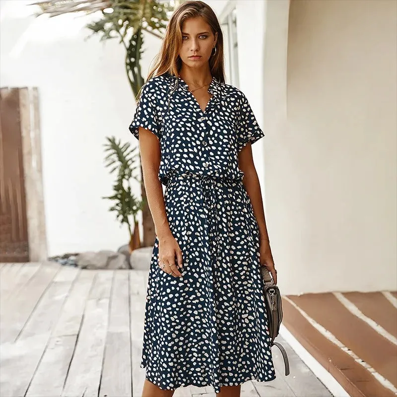 Madelina | Elegant Multi-Colour Summer Dress
