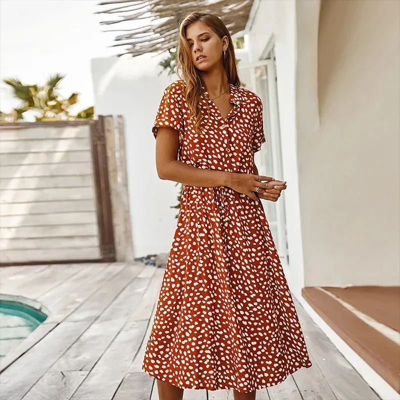 Madelina | Elegant Multi-Colour Summer Dress