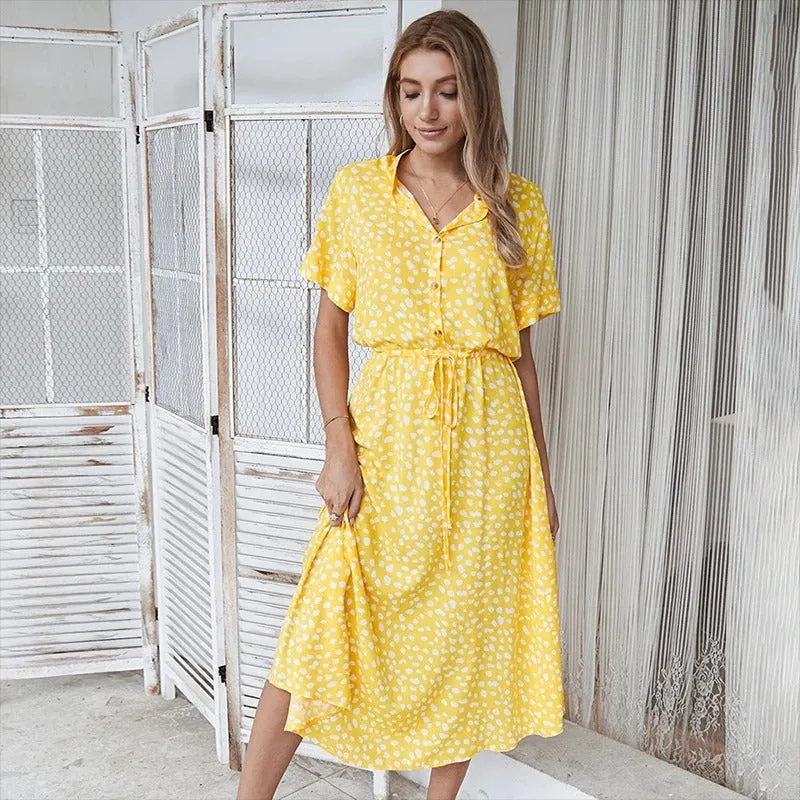 Madelina | Elegant Multi-Colour Summer Dress