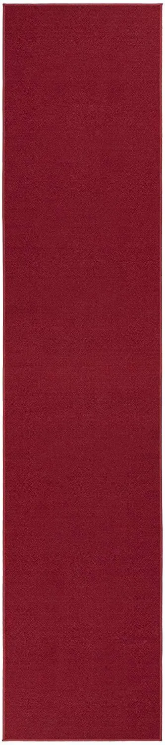 Ottomanson Ottohome Collection Runner Rug, 2'7" x 10', Red