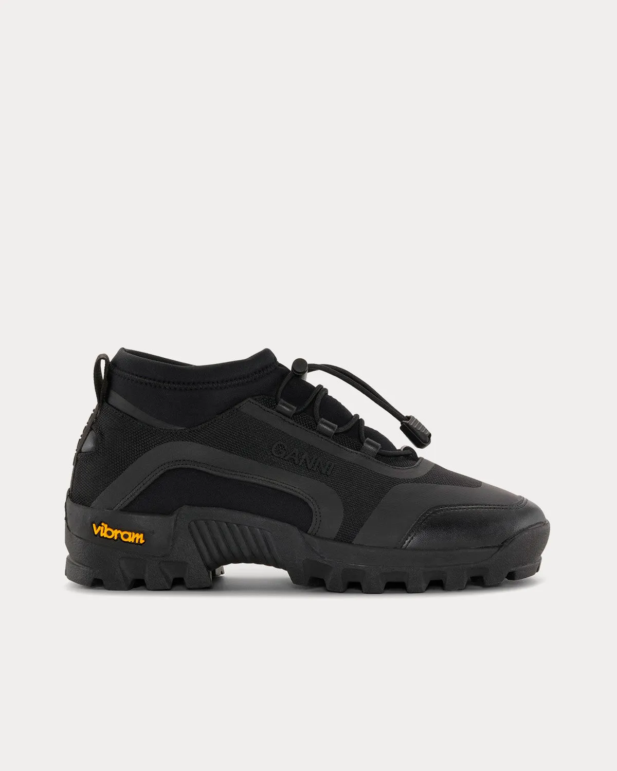 Performance Neoprene Black Low Top Sneakers