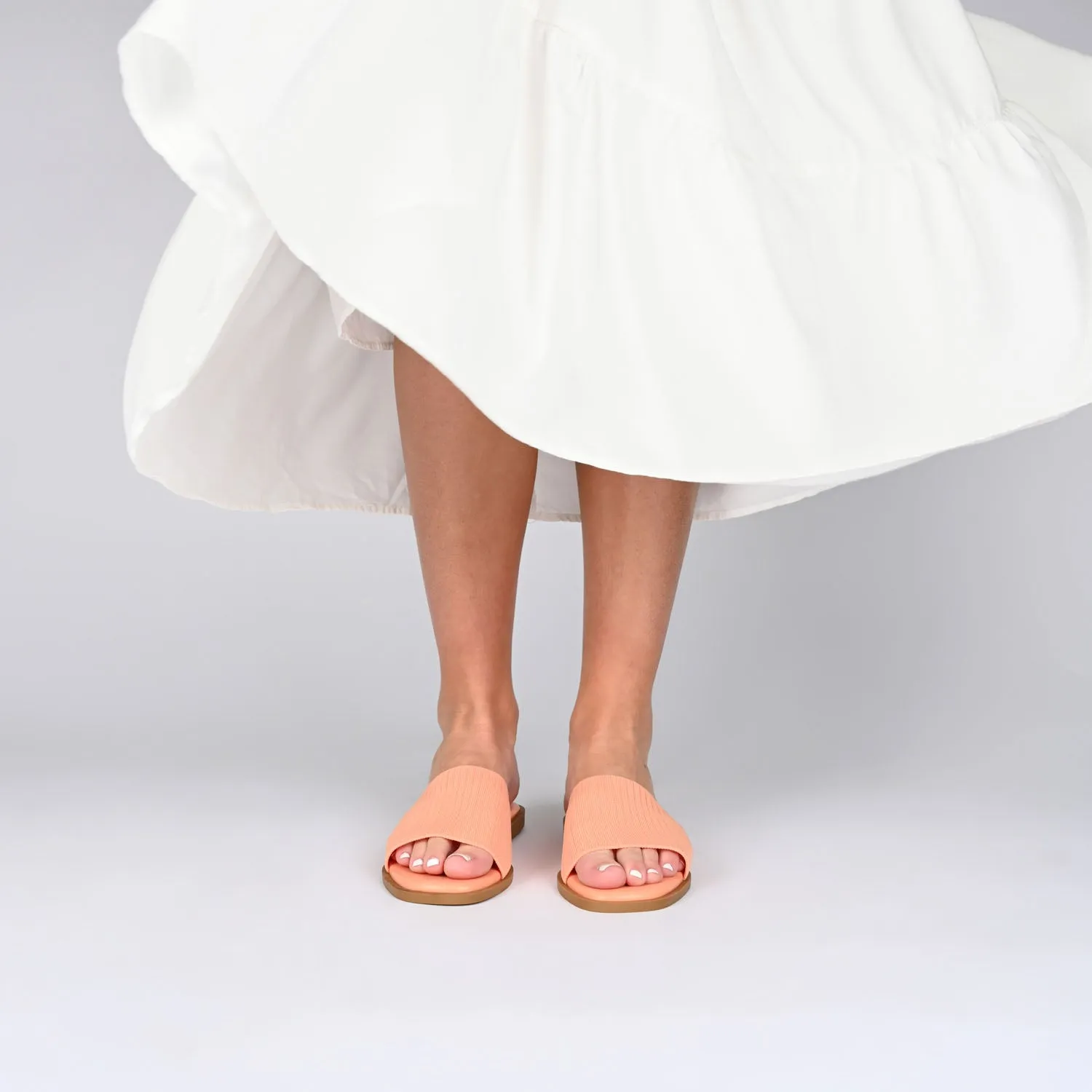 PRISILLA SLIDE SANDALS IN STATEMENT