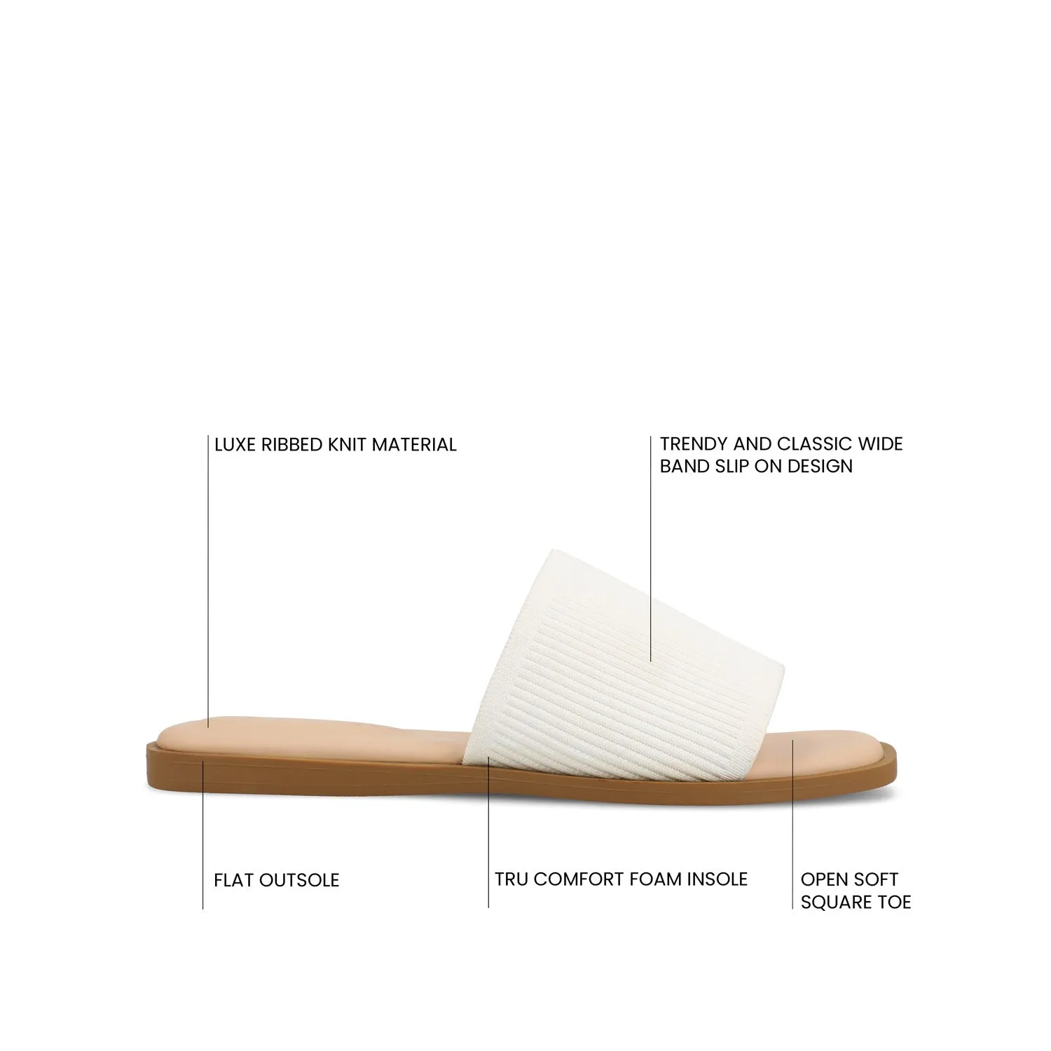 PRISILLA SLIDE SANDALS IN STATEMENT