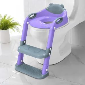 Purple 8839 Potty Training Seat Double Pedal Ladder