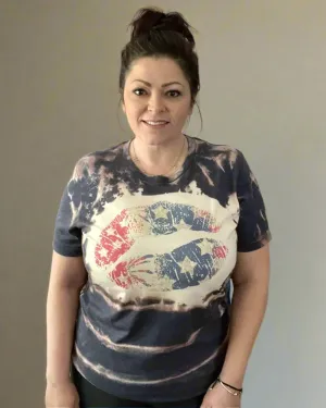 star spangled lips | bleached t-shirt