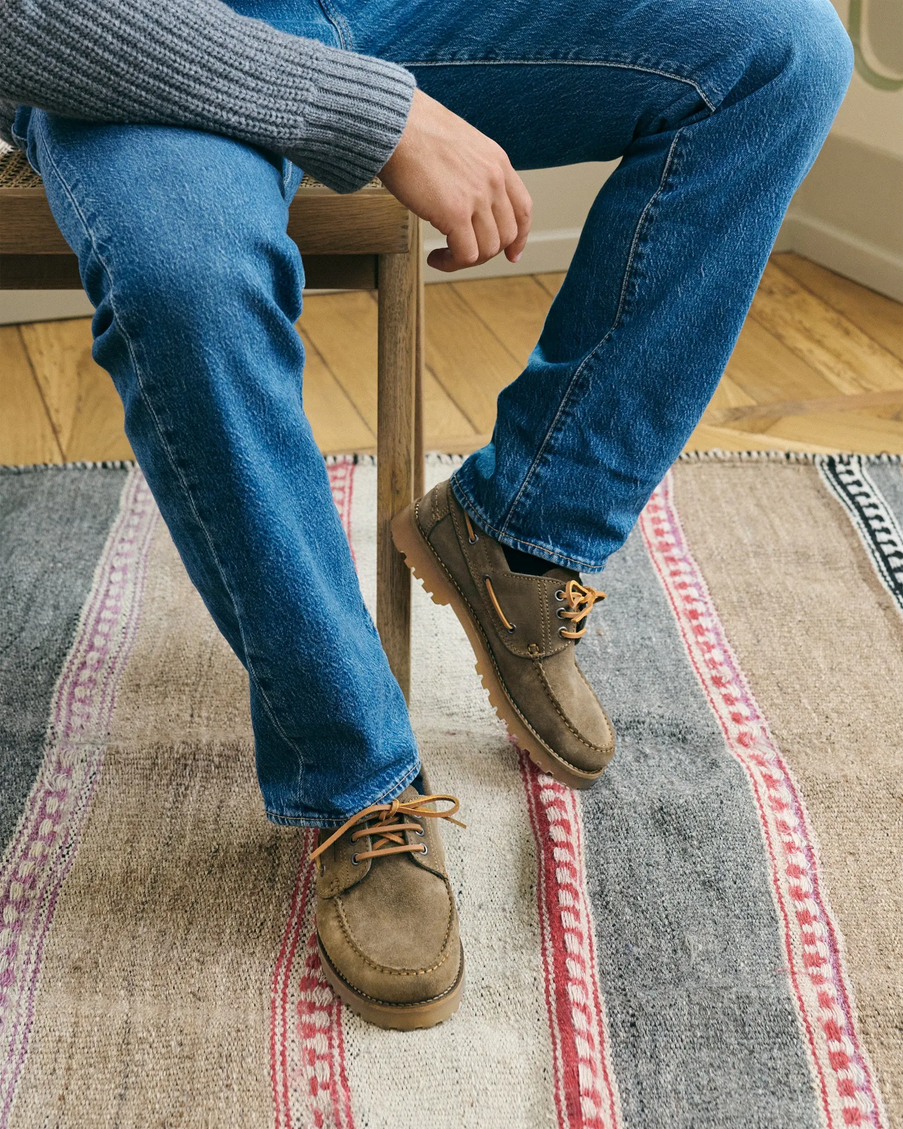 Suede Field Moccassins - R41KV - Hamptons Kaki Green