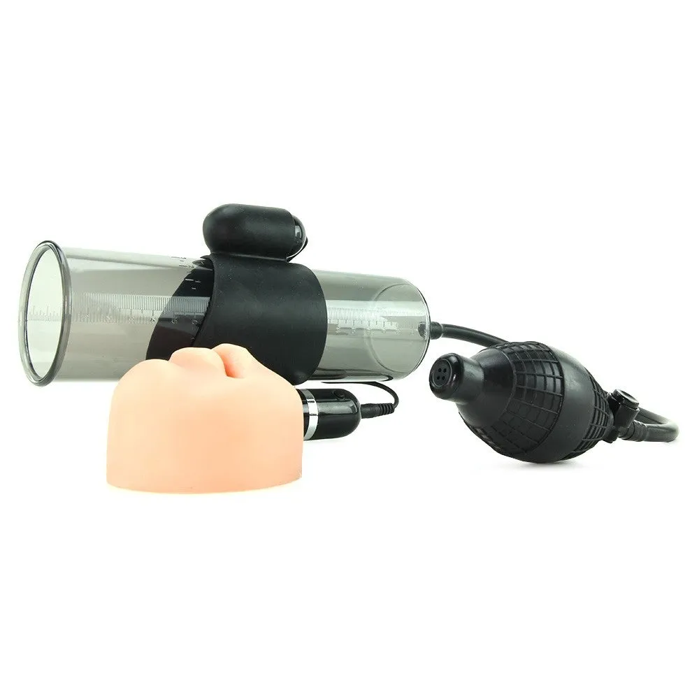 Supreme Vibrating Penis Pump Mouth - Black