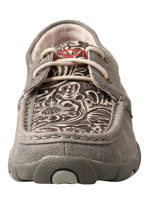 Twisted X Women's Boat Shoe Driving Moc-Grey/Multi