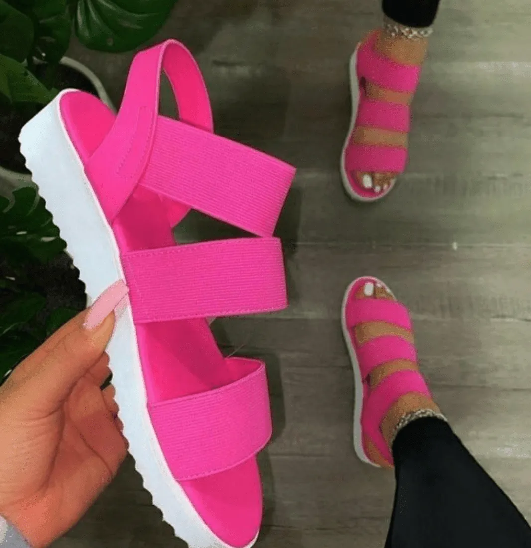 Women’s Flat Color-Matching Sandals – Non-Slip Summer Shoes for Casual Comfort