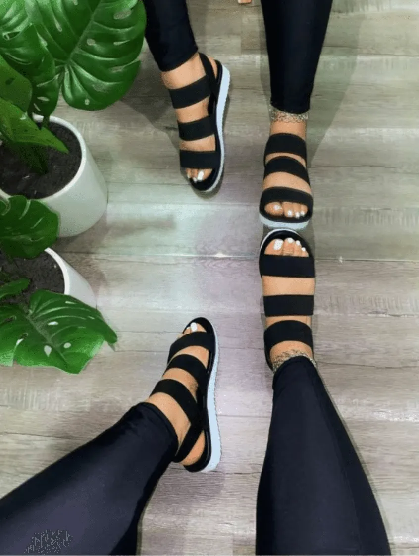 Women’s Flat Color-Matching Sandals – Non-Slip Summer Shoes for Casual Comfort